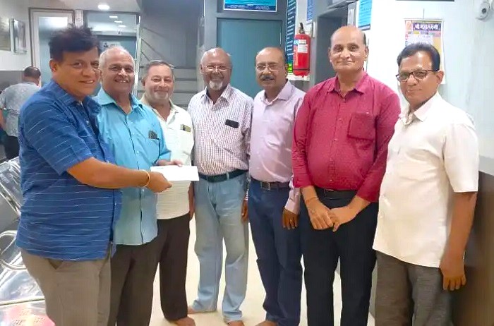 Prof. Ajit Pangu Retd.Professor & Head Department of Mathematics,Devchand College,Arjunnagar donated Rs.1,51,000/-